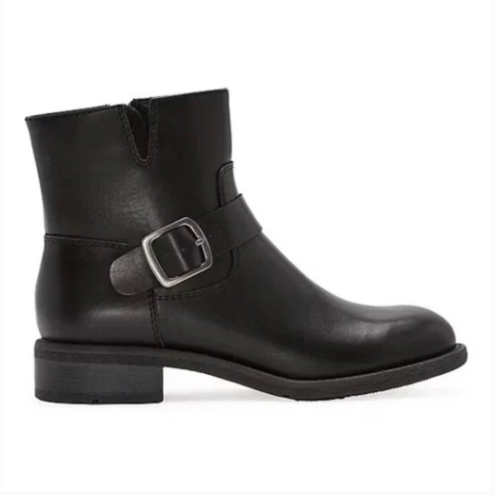 Frye and Co. Womens Cormac Moto‎ Stacked Heel Buckle Combat Boots - Picture 2 of 2
